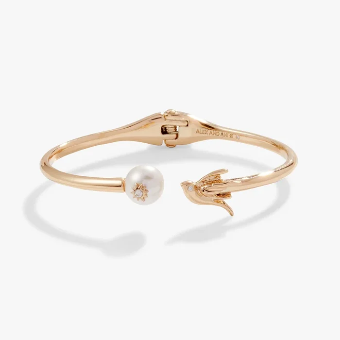 Bird + Pearl Cuff Bracelet