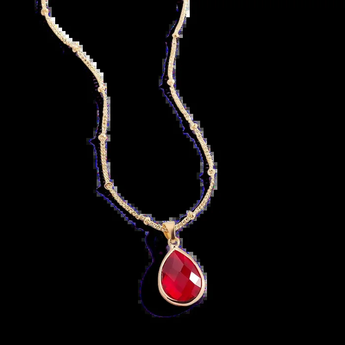 Birthstone Drop Pendant Necklace