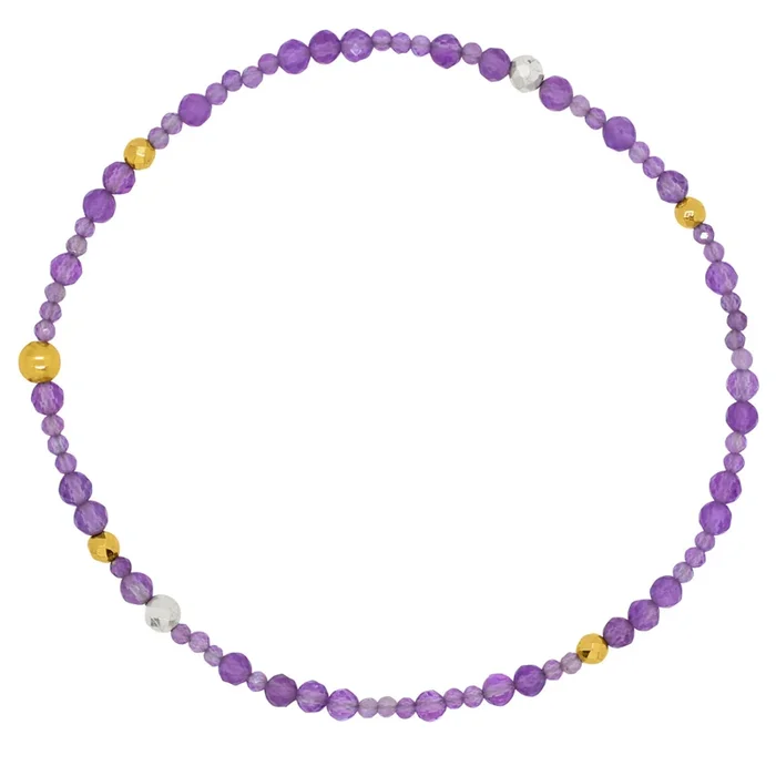 Birthstone Pyrite’s Booty Bracelet – February / Amethyst