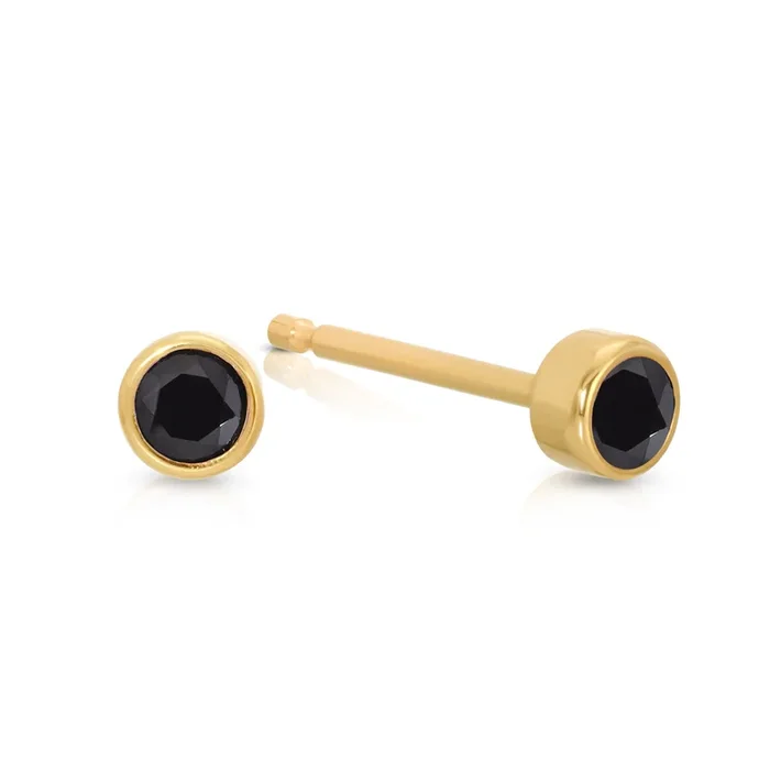 Birthstone Stud – Onyx (August)