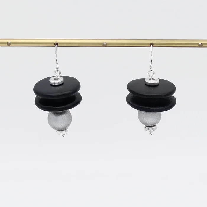 Black and Silver Amaris Earrings