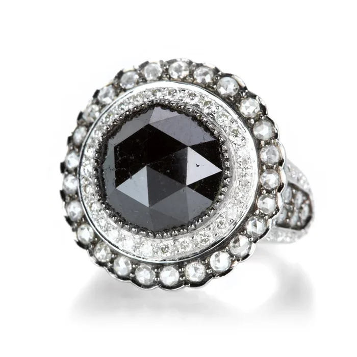 Black Diamond Cocktail Ring