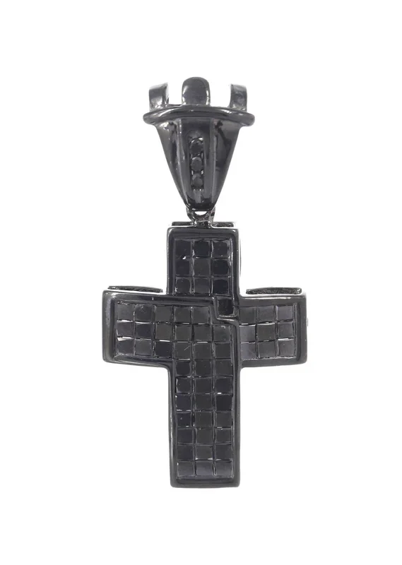 Black Diamond Cross Pendant | 1.45 Carats | 4.48 Grams