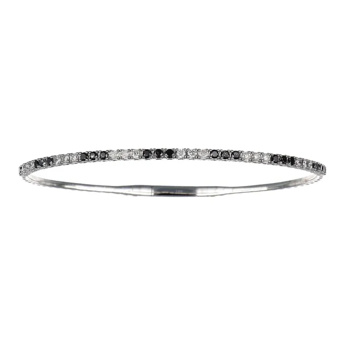 Black Diamond Flexi Bangle (Black Diamond 0.63 cts. White Diamond 0.41 cts.)