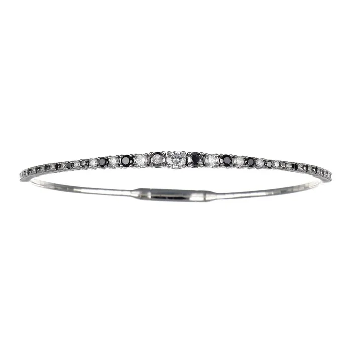 Black Diamond Flexi Bangle (Black Diamond 0.73 cts. White Diamond 0.82 cts.)