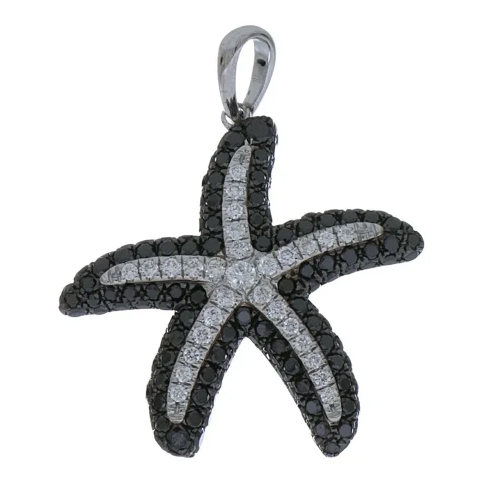 Black Diamond Pendant (Black Diamond 0.92 cts. White Diamond 0.15 cts.)