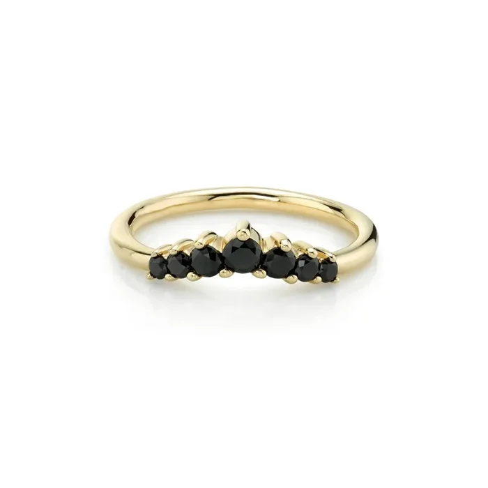 Black Diamond Seven Stars Nesting Ring