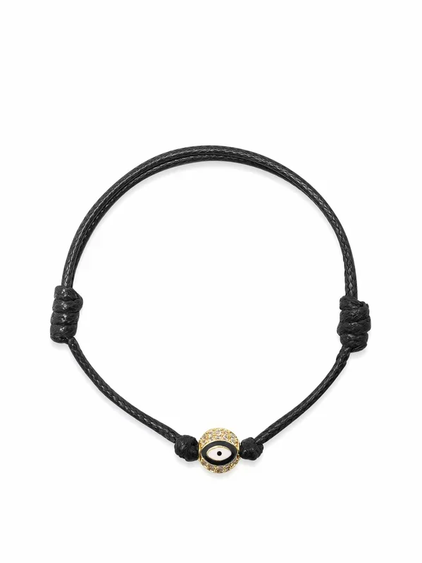 Black Evil Eye String Bracelet