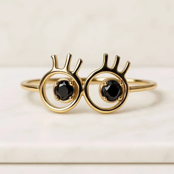 Black Eye Diamond Ring For Her