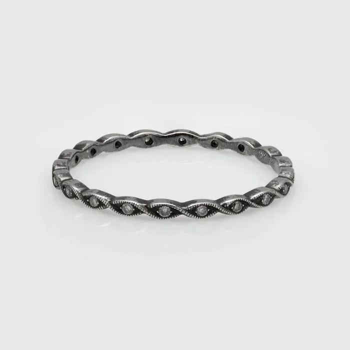 Black Rhodium Marquise Style Eternity Band