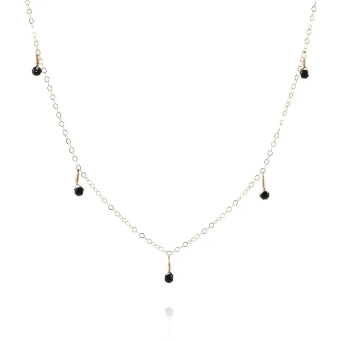 Black Spinel Statement Necklace