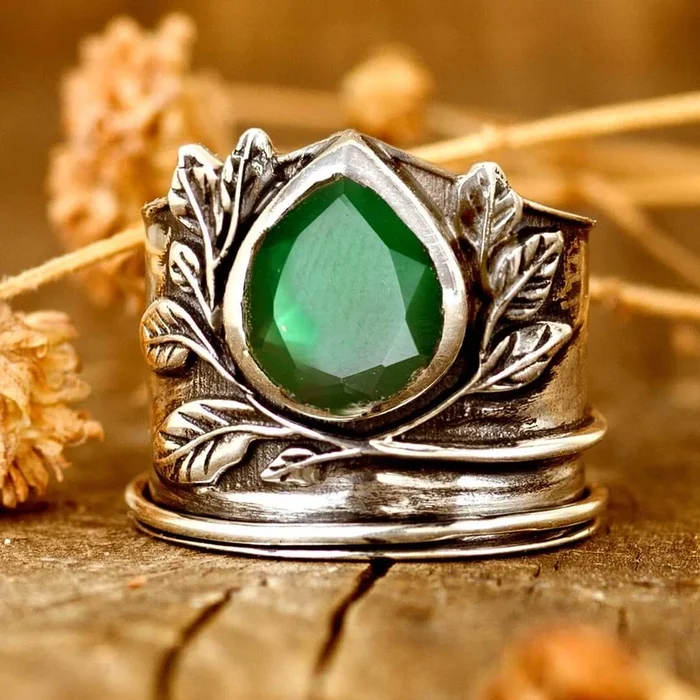 Blätter-Onyx-Fidget-Ring
