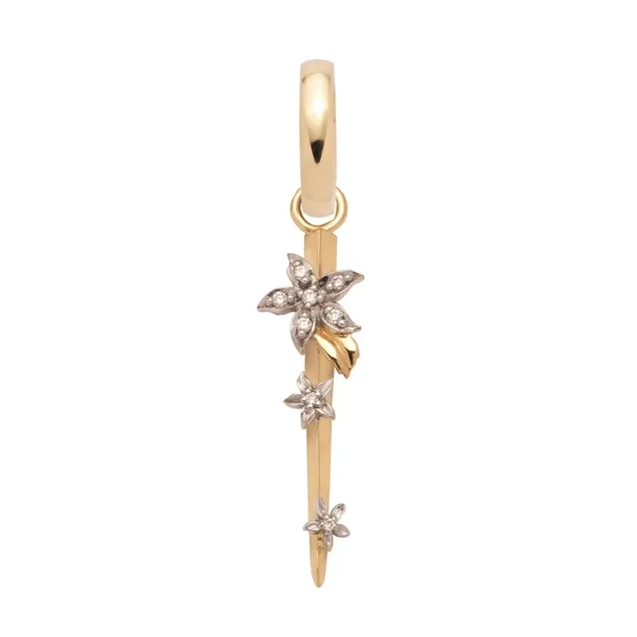 Blossoms Thorn Small Pendant : in Mixed Gold with Diamonds and an Annex Link