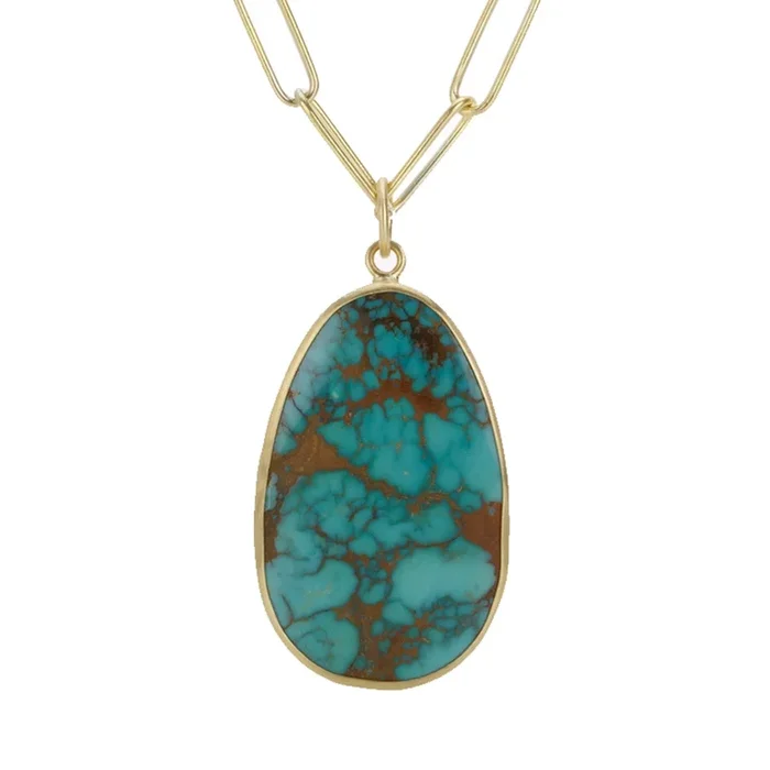 Blue & Brown Turquoise Pendant (Pendant Only)