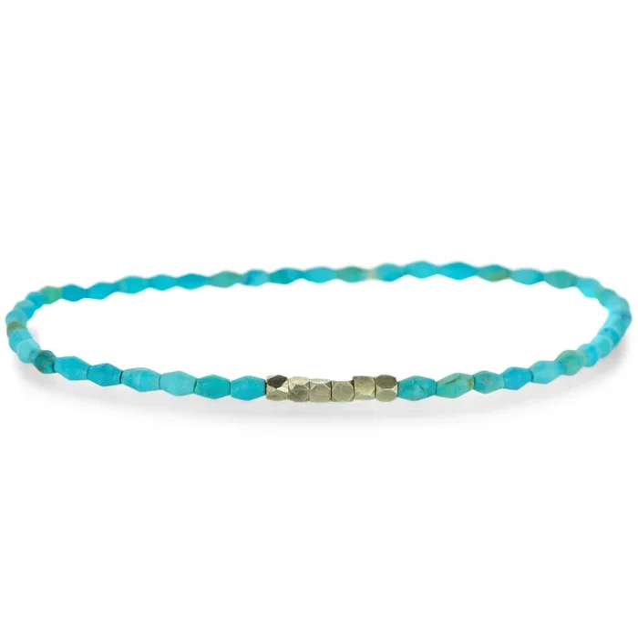 Blue Afgani Faience Bead Bracelet