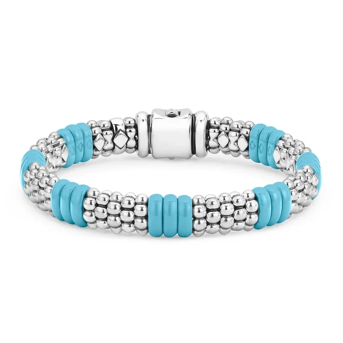 Blue Caviar Blue Ceramic Caviar Beaded Bracelet | 9mm