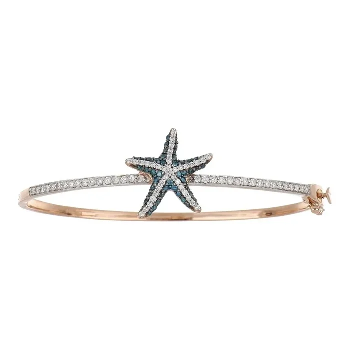 Blue Diamond Bangle (Blue Diamond 0.25 cts. White Diamond 0.99 cts. )
