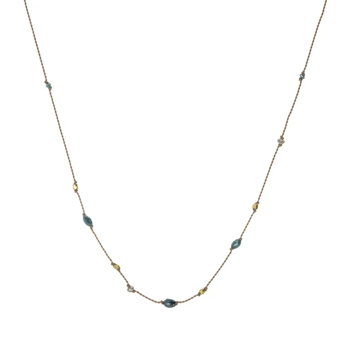 Blue Diamond Cord Necklace