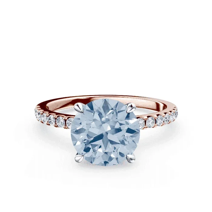 Blue Diamond Pave Ring