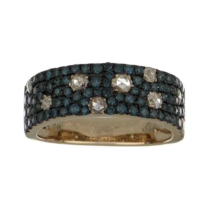 Blue Diamond Ring (Blue Diamond 0.851 cts. White Diamond 0.27 cts.)