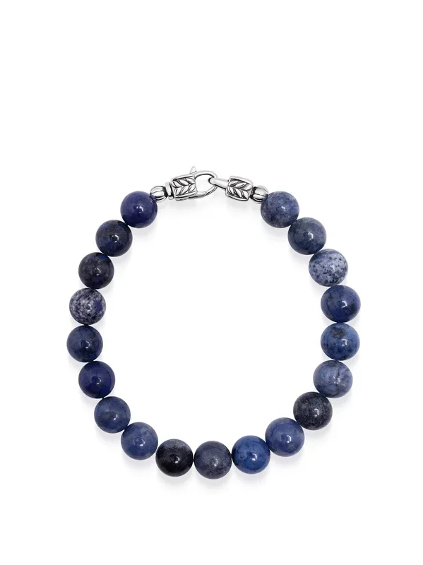 Blue Dumortierite Healing Bracelet with Silver Lock
