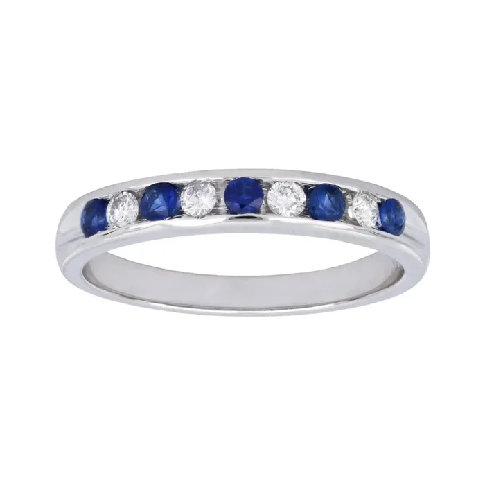 Blue Sapphire Ring (Blue Sapphire 0.28 cts. White Diamond 0.15 cts)