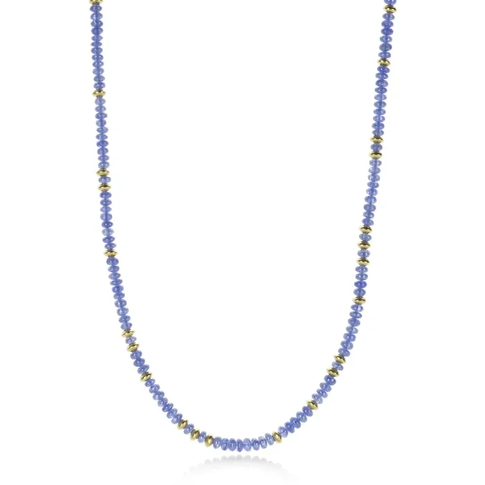Blue Sapphire Rondelle Necklace