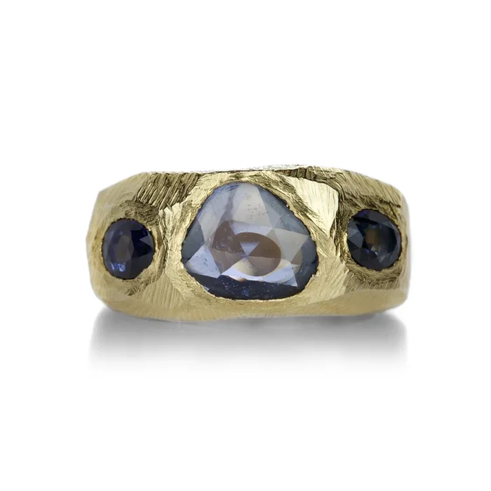 Blue Sapphire Tapered Band