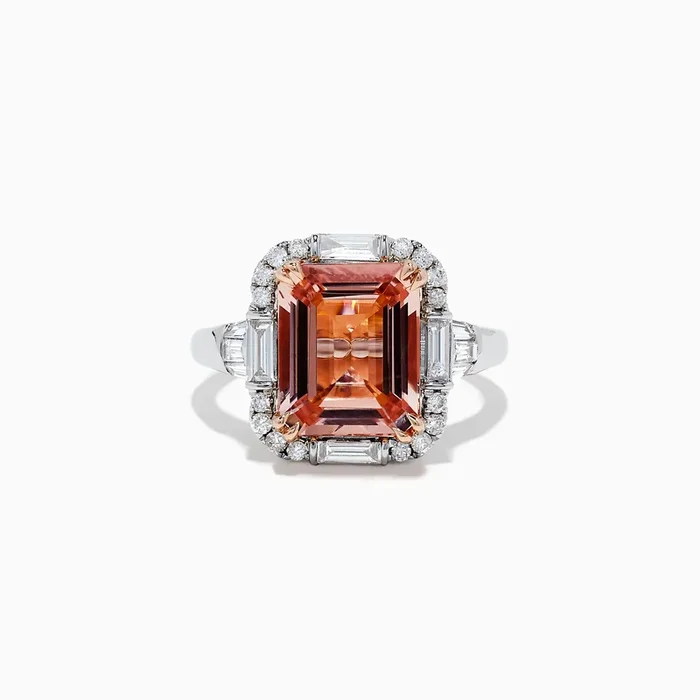 Blush 14K Two-Tone Gold Morganite and Diamond Ring