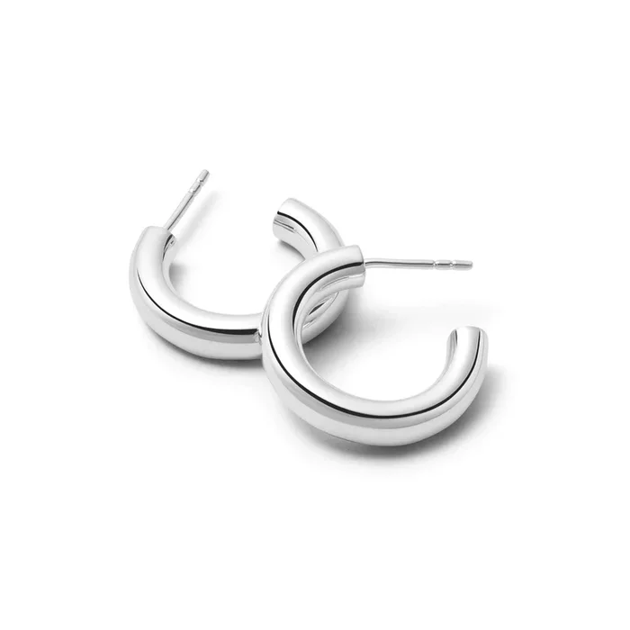 Bold Hoop Earrings Sterling Silver