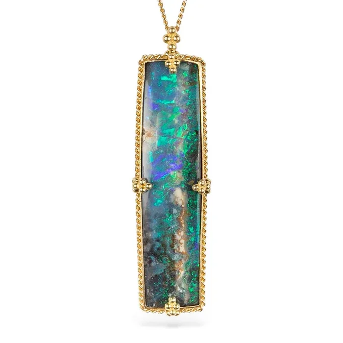 Boulder Opal Bar Necklace