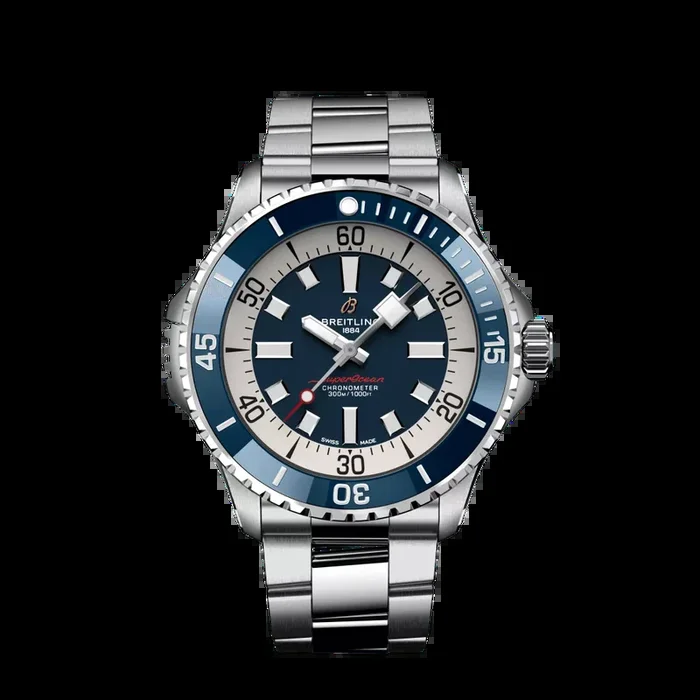Breitling Superocean 46MM in Stainless Steel with Blue Dial