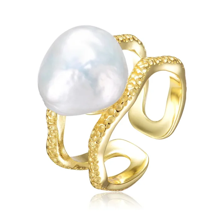 Brigitte Boho Golden Pearl Ring