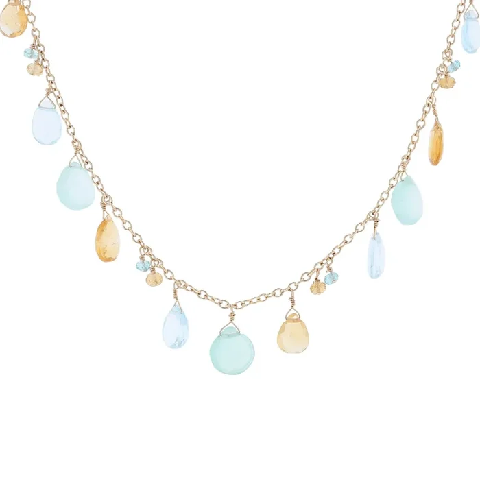 Briolette Chalcedony & Citrine Necklace