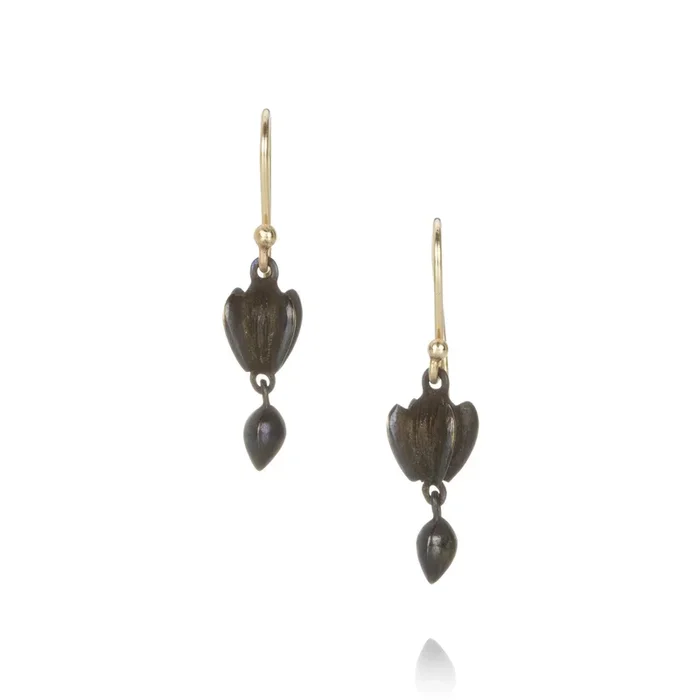 Bronze Buckwheat with Seed Earrings