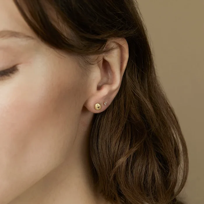 Brown Diamond Pebble Studs | E11001BR