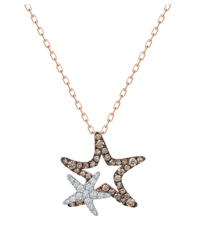 Brown Diamond Pendant (Brown Diamond 0.34 cts. White Diamond 0.12 cts.)
