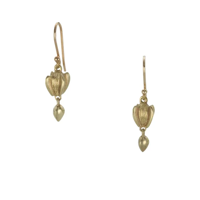 Buckwheat Earrings with Seed Drops