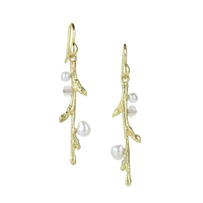 Bud Branch Drop Earrings
