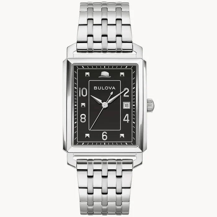 Bulova with Black Dial and Stainless Steel Bracelet (quartz movement)