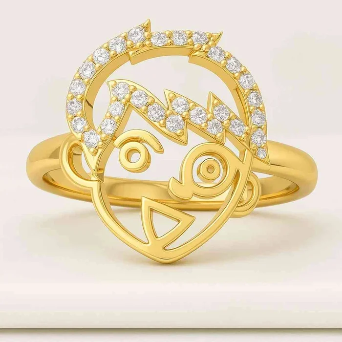 Buy Latest Ben10 Round Cut Diamond Kids Ring