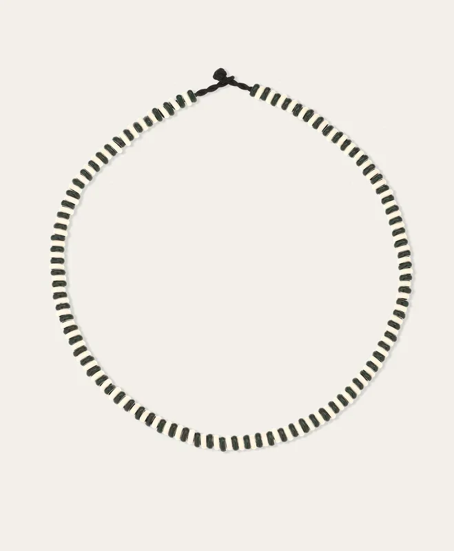 Cabana Stripes Full Enamel Mini Bead Necklace