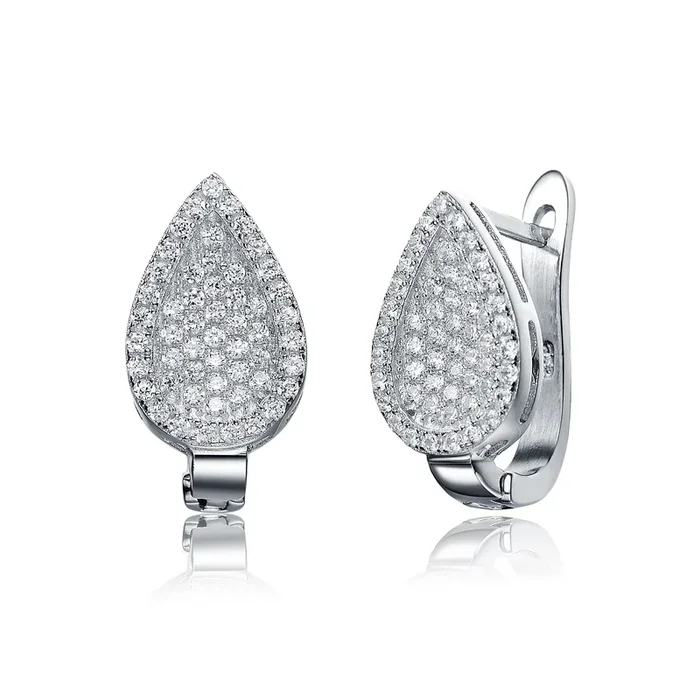 Camille Pave Leaf Earrings