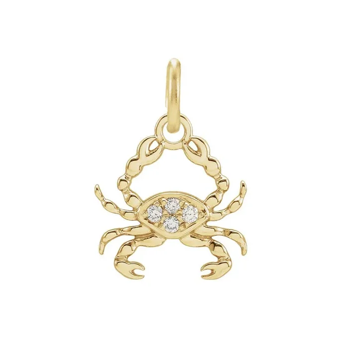 Cancer Diamond Zodiac Charm