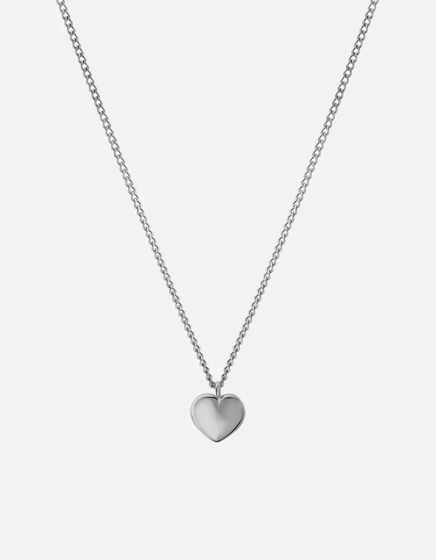 Carino Heart Necklace, Sterling Silver