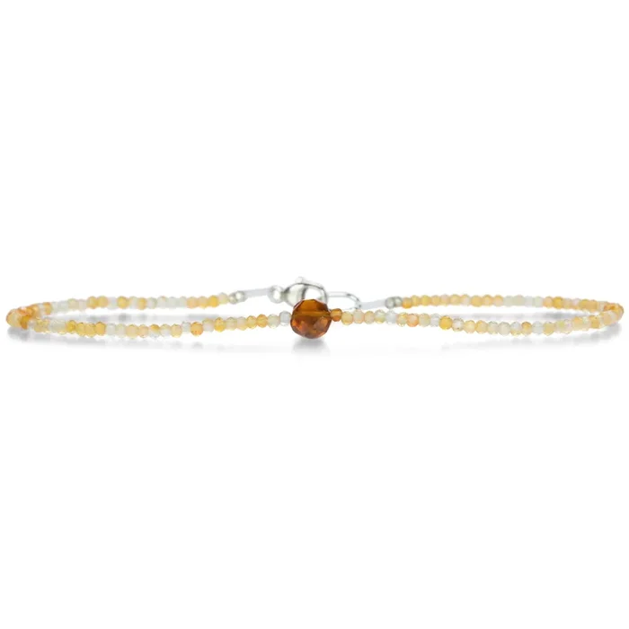 Carnelian and Spessartite Garnet Bracelet
