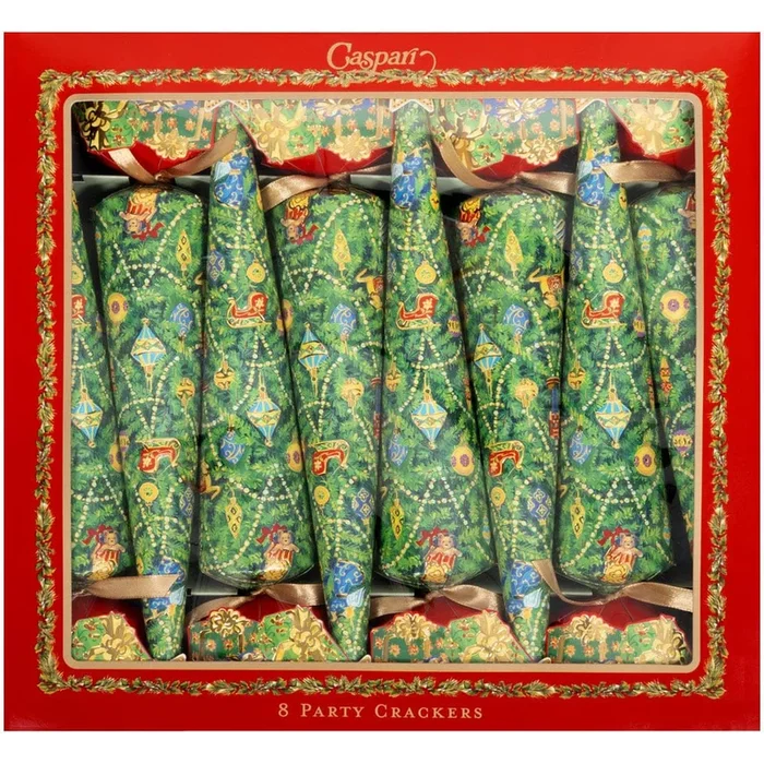 Caspari Christmas Tree Celebration Crackers – Set of 8