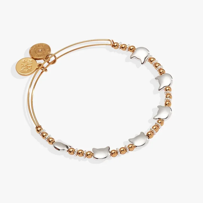 Cat Beaded Bangle