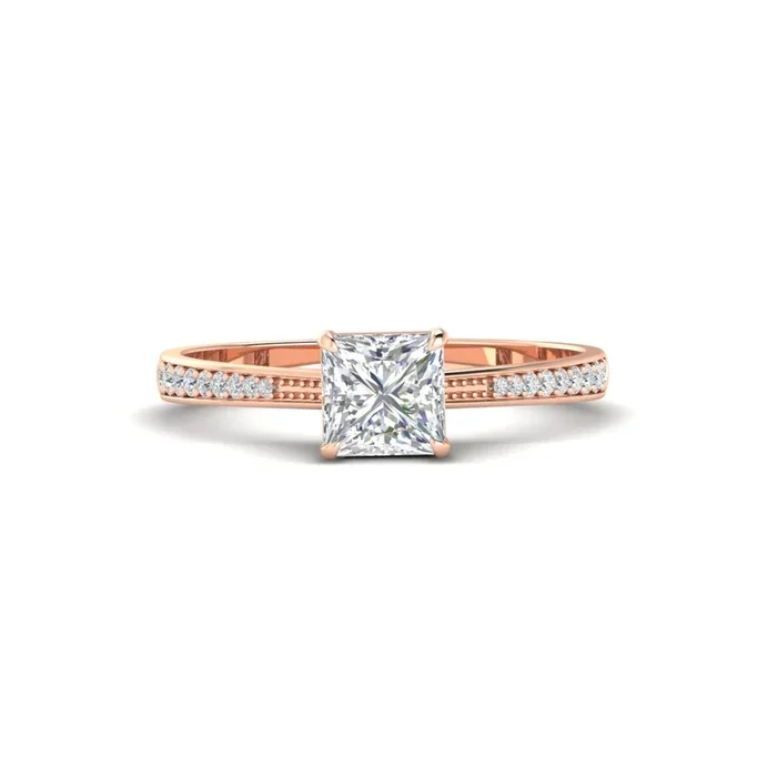 Cathedral Pave Engagement Ring