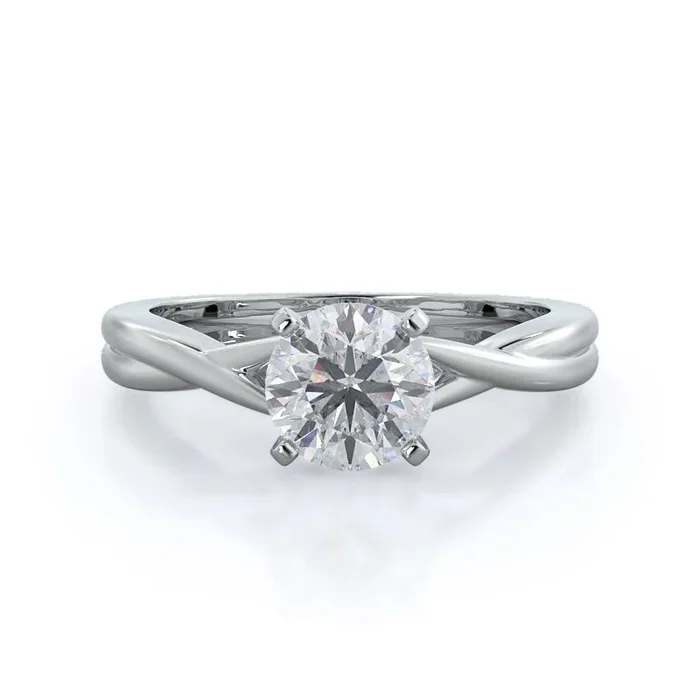 Cathedral Twist Lab Diamond Engagement Ring